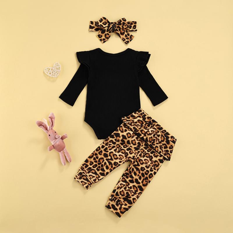 Clothing Sets Baby Girl\u2021s Tops And Trousers Suit Fashion Solid Color Long Sleeve Romper Leopard Pants With Headband, White
Clothing Sets Baby Girl\u2021s Tops And Trousers Suit Fashion Solid Color Long Sleeve Romper Leopard Pants With Headband, White