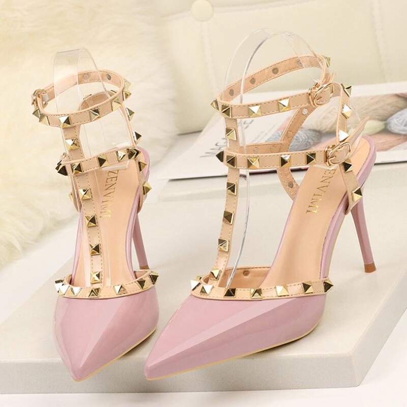 black rivet Pink Women's Red bottom High heele shoes 9cm plus size 42 Cusp Fine heel Single dress shoe Nightclub bride, Bronze
black rivet Pink Women's Red bottom High heele shoes 9cm plus size 42 Cusp Fine heel Single dress shoe Nightclub bride, Bronze