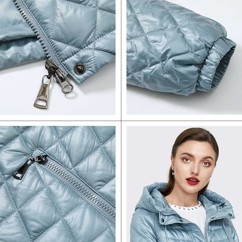 GASMAN spring cotton solid short puffer Jacket for women zipper down parka Women autumn clothes hooded jacket coat 211013