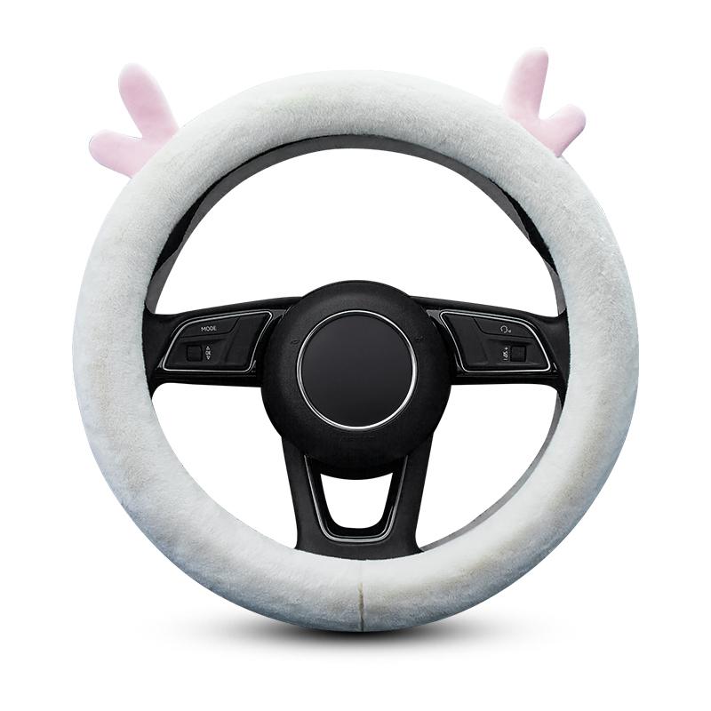 Steering Wheel Covers Winter Antlers Thicken Short Plush Car Cover Universal Size /Warm Fluffy Braid Easy To Install
Steering Wheel Covers Winter Antlers Thicken Short Plush Car Cover Universal Size /Warm Fluffy Braid Easy To Install