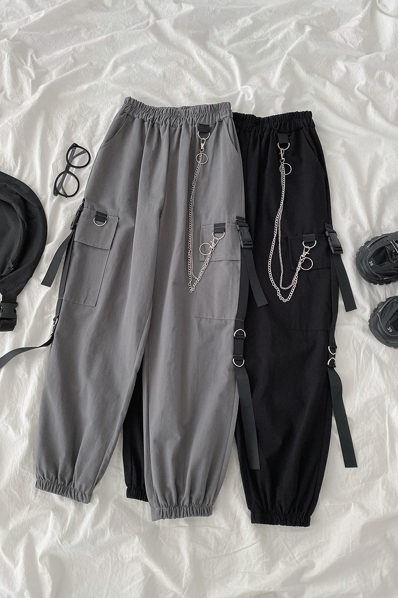 Sweatpantss Women High Waist Wide Leg Cargo Pants Loose Girls Harajuku Streetwear Trouser Casual Bottoms 210519