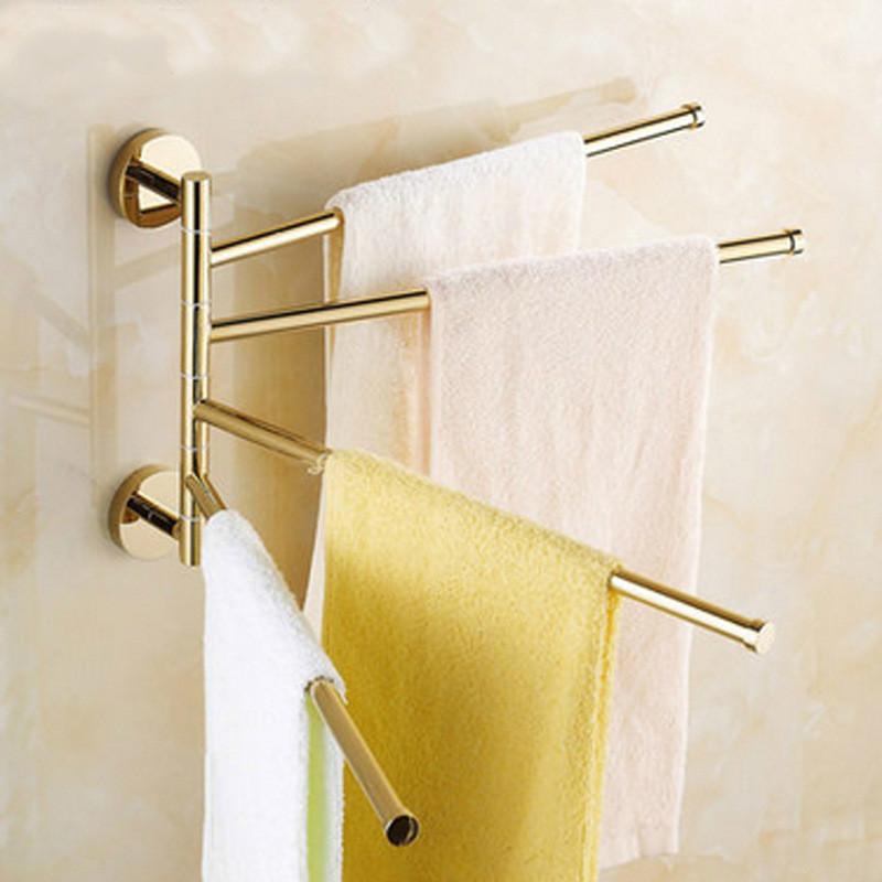 Towel Racks European Style Full Copper Bar Golden Rack Rotating Three Four Or Five Bathroom Pendant LB50504, 2 poles
Towel Racks European Style Full Copper Bar Golden Rack Rotating Three Four Or Five Bathroom Pendant LB50504, 2 poles