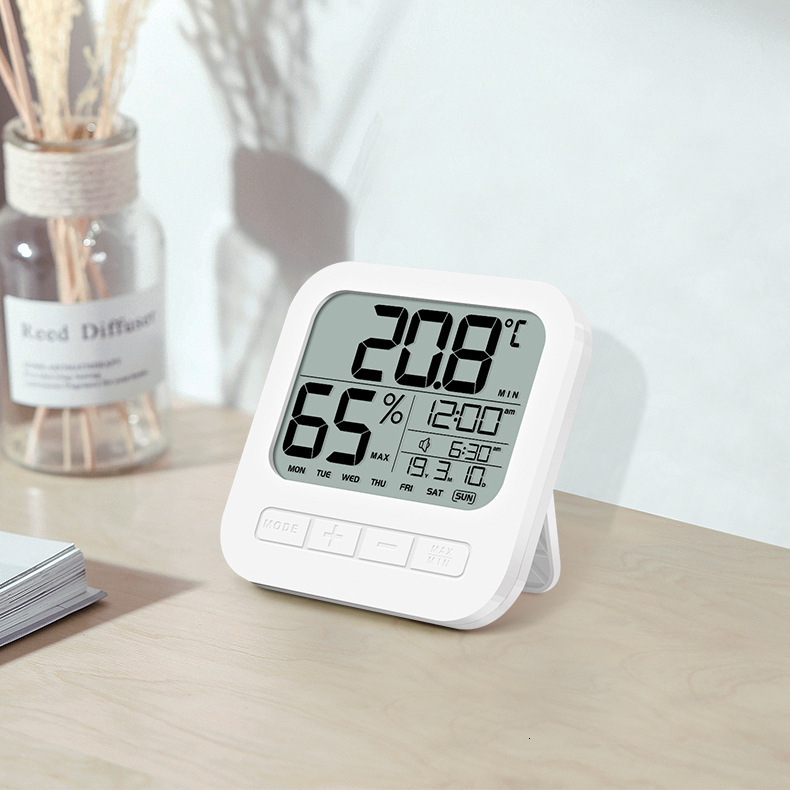 household hygrometer alarm large digital display high precision sensor pet nursery lcd electronic clock
household hygrometer alarm large digital display high precision sensor pet nursery lcd electronic clock