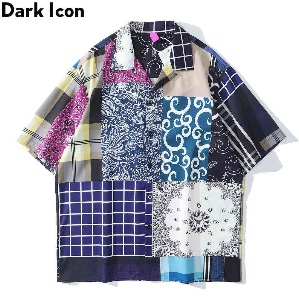 Bandana Plaid Patcwhork Polo Shirt Men Summer Vintage Street Fashion Men's Shirt Hawaiian Shirt 210603, As photo
Bandana Plaid Patcwhork Polo Shirt Men Summer Vintage Street Fashion Men's Shirt Hawaiian Shirt 210603, As photo