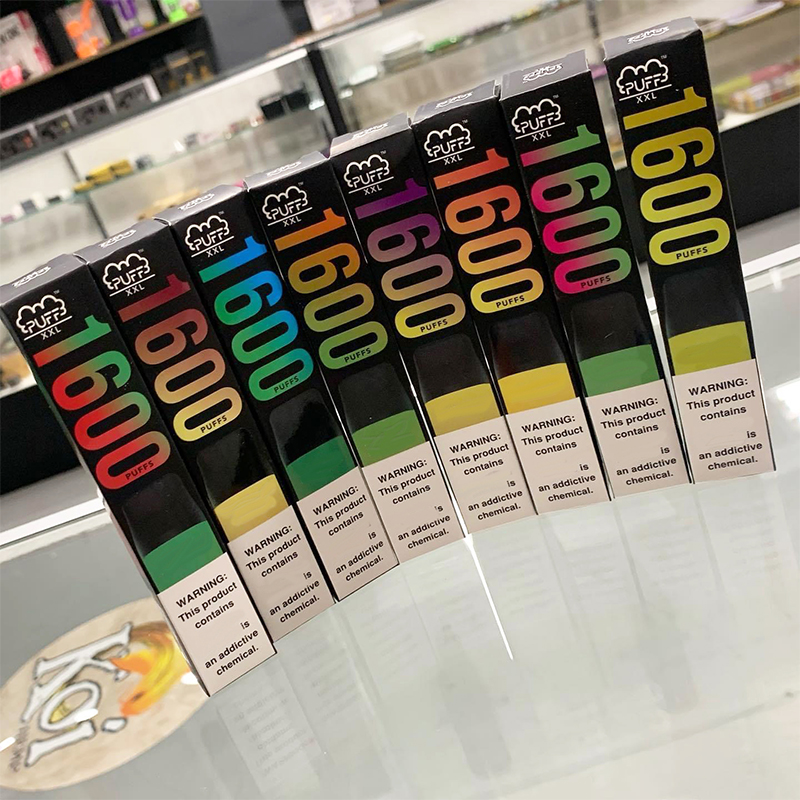 PUFF XXL 1600 Puffs E Cigarettes Disposable Vapes Pod Device 32 Colors 1000mah Battery 6.5ml Tank PK BangXXL Air Bar Plus Kits Stick Portabl
PUFF XXL 1600 Puffs E Cigarettes Disposable Vapes Pod Device 32 Colors 1000mah Battery 6.5ml Tank PK BangXXL Air Bar Plus Kits Stick Portabl