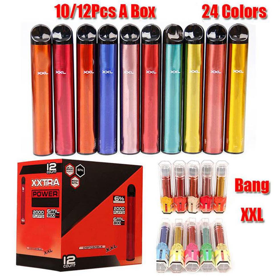 Bang XXL Disposable E Cigarette Device Vapes 800mAh Battery Pre-filled 6ml Pod 2000 Puffs XXtra Kits Vape Pen VS Bar Plus XL Randm Dazzlea10
Bang XXL Disposable E Cigarette Device Vapes 800mAh Battery Pre-filled 6ml Pod 2000 Puffs XXtra Kits Vape Pen VS Bar Plus XL Randm Dazzlea10