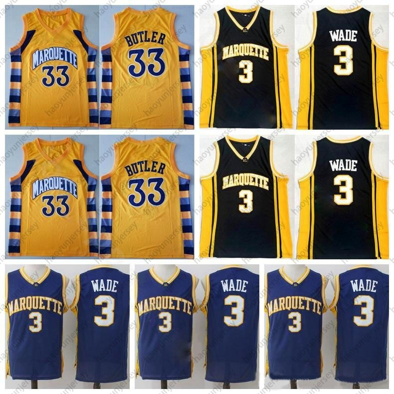 College Marquette Golden Basketball 33 Butler Jersey Dwyane Wade 3 Men Stitched University Black Yellow Uniforms Top Quality Top quality
College Marquette Golden Basketball 33 Butler Jersey Dwyane Wade 3 Men Stitched University Black Yellow Uniforms Top Quality Top quality