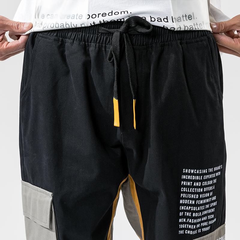Varsanol Cotton Jogging Pants Men Letter Printed With Big Side Pockets Cargo Male Harajuku Fashion Hip Hop LooseTrousers Men's