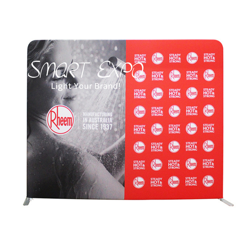 Advertising Display 10ft Straight Fabric Wall Exhibition with Printed Graphic Portable Carry Bag