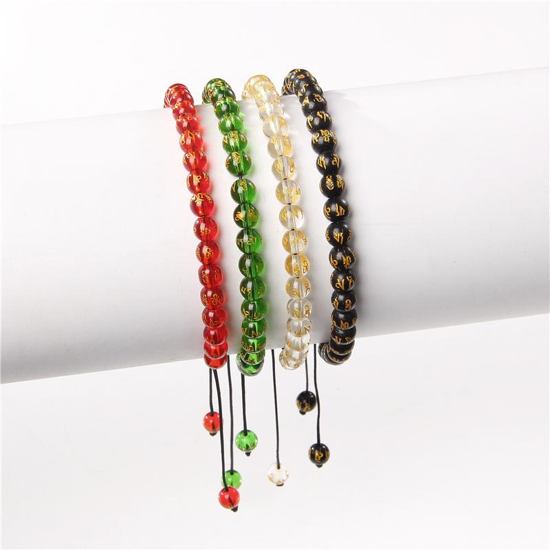 Beaded, Strands 6MM Motto Veins Crystal Bracelets For Women Men Braided Buddhism Woven Bangle Reiki Meditation Exquisite Jewelry
Beaded, Strands 6MM Motto Veins Crystal Bracelets For Women Men Braided Buddhism Woven Bangle Reiki Meditation Exquisite Jewelry