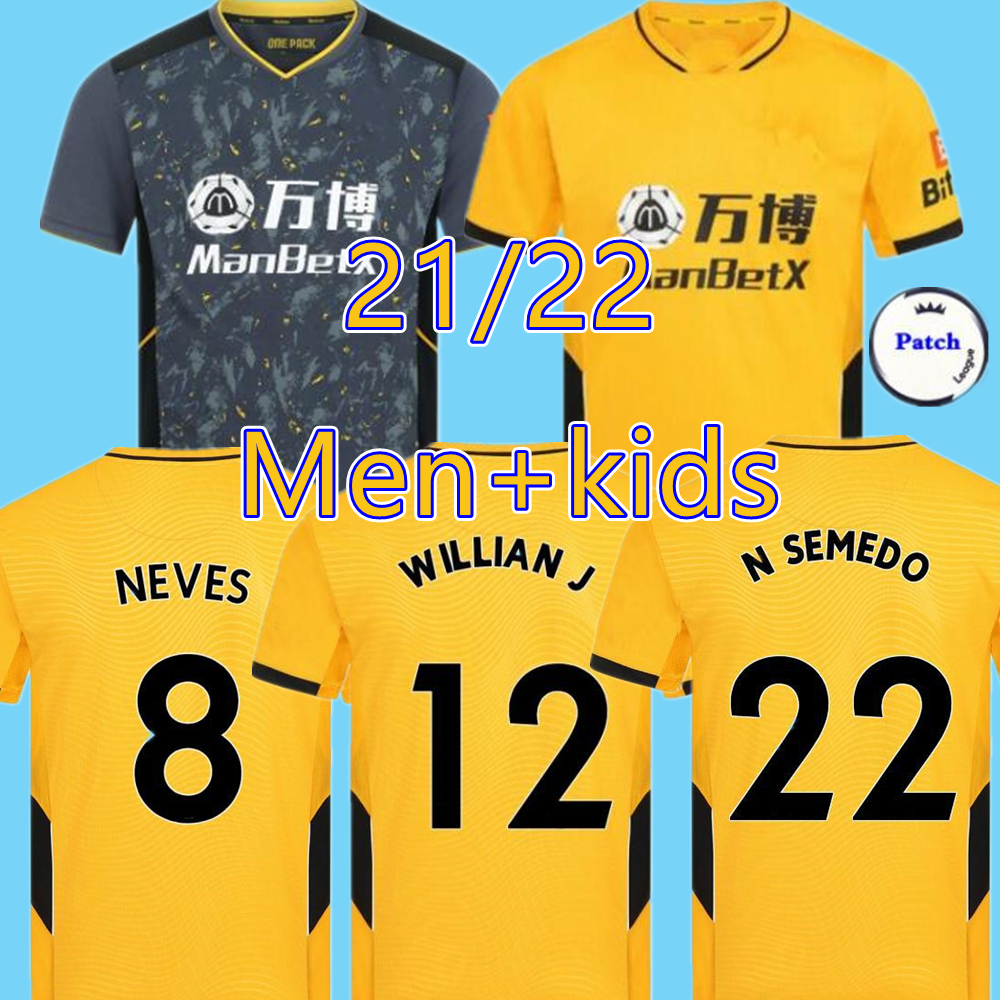Wolves Soccer Jerseys SEMEDO RAUL NETO NEVES 21 22 Wolves 2 Boly J.OTTO PODENCE FAIO SILVA Football SAISS Shirts J.MOUTINHO ADAMA Men + Kids, Black;yellow
Wolves Soccer Jerseys SEMEDO RAUL NETO NEVES 21 22 Wolves 2 Boly J.OTTO PODENCE FAIO SILVA Football SAISS Shirts J.MOUTINHO ADAMA Men + Kids, Black;yellow