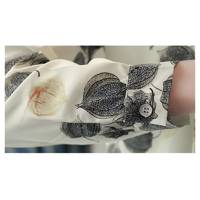 Fashion Women Blouses Plus Size Print Chiffon Blouse Shirt Office Work Long Sleeve Shirts s Tops And 1059 60 210508