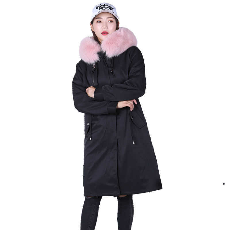Snow Weather Warm Fur Coat For Women Real Fur Collar Hooded Overcoat Natural White Rex Rabbit Fur Parka Outwear T191024