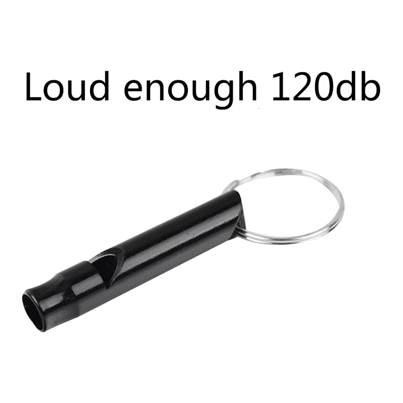 20 Pack Aluminum Whistle Sports Emergency Survival Whistles with Key ChainBlack