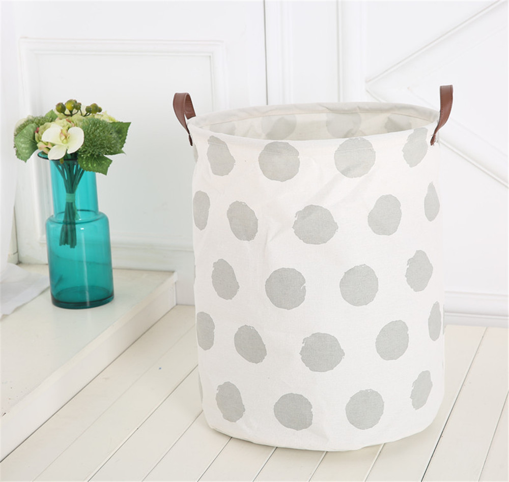 Dwterproof water canvas sheets laundry folding basket toy storage box great storage bag capacity