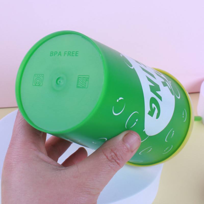 650ml Color Changing PP Plastic Cup Reusable Party Water Beverage g with Straws Variable Colors Tumblers GGA4352 Free shipping