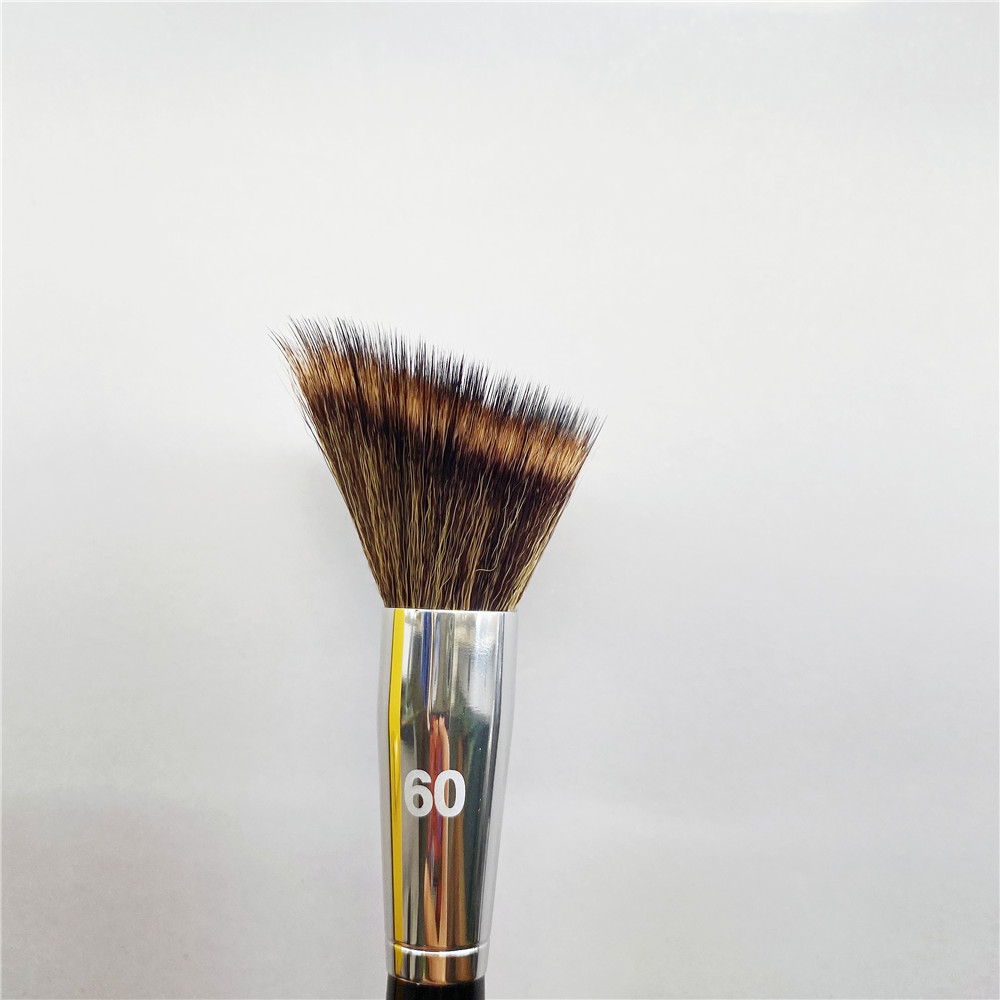 Pro Angled Diffuser Makeup Brush #60 - Perfect Blush Powder Contouring Highlighting Cosmetics Blending Beauty Brushes Tools