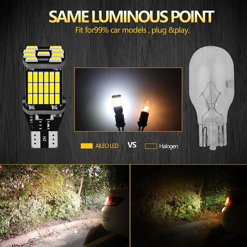 LED Working Light T15 W16W 921 912 T16 902 LED-Bulbs High Power 4014SMD Super Bright 1200LM Replace For Car Auto Vehicle Reversing Lights White 2PCS/S