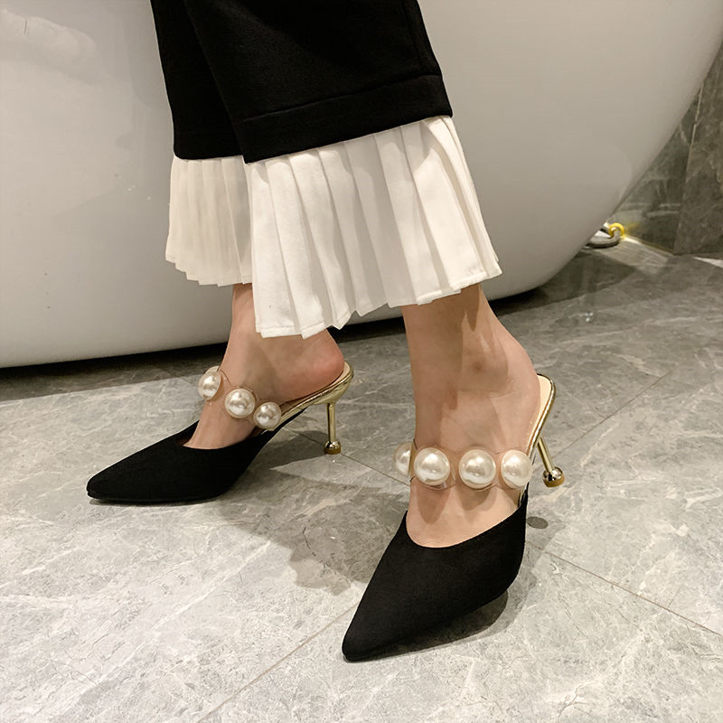 Pearl Black Sandals Women Slipper Summer Shoes Mules Heels 2021 Women's Outdoor Slippers Most Sold Products Woman Slippers
Pearl Black Sandals Women Slipper Summer Shoes Mules Heels 2021 Women's Outdoor Slippers Most Sold Products Woman Slippers