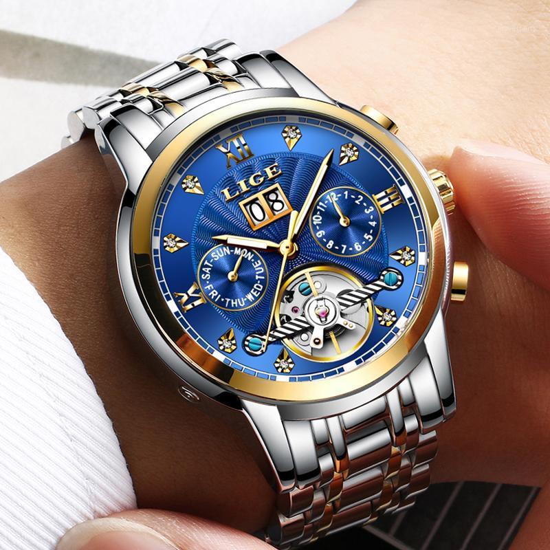 Men Watches LIGE Casual Business Automatic Mechanical Watch Top Tourbillon Waterproof Reloj Masculino Wristwatches, S silver black
Men Watches LIGE Casual Business Automatic Mechanical Watch Top Tourbillon Waterproof Reloj Masculino Wristwatches, S silver black