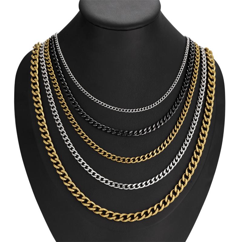 Chains 2022 Cuban Link Chain Necklace For Men Woman Basic Punk Stainless Steel Gold Black Color Male Choker Colar Jewelry
Chains 2022 Cuban Link Chain Necklace For Men Woman Basic Punk Stainless Steel Gold Black Color Male Choker Colar Jewelry