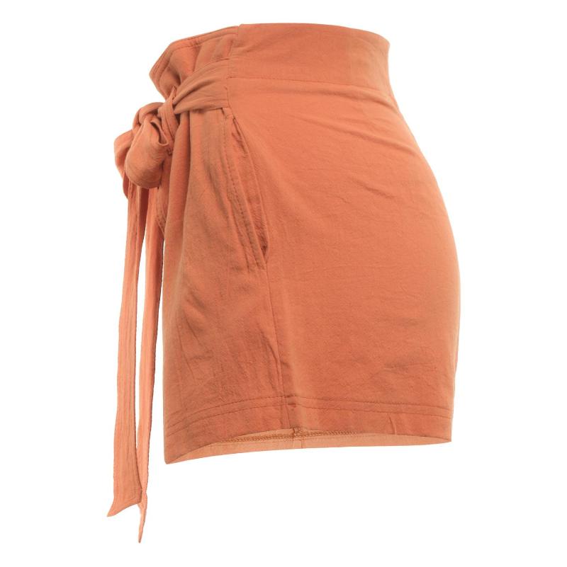 Summer Women's Shorts High-waisted Single-breasted Breeches With Wide Leg Made Of Cotton Show Slim Plus Size