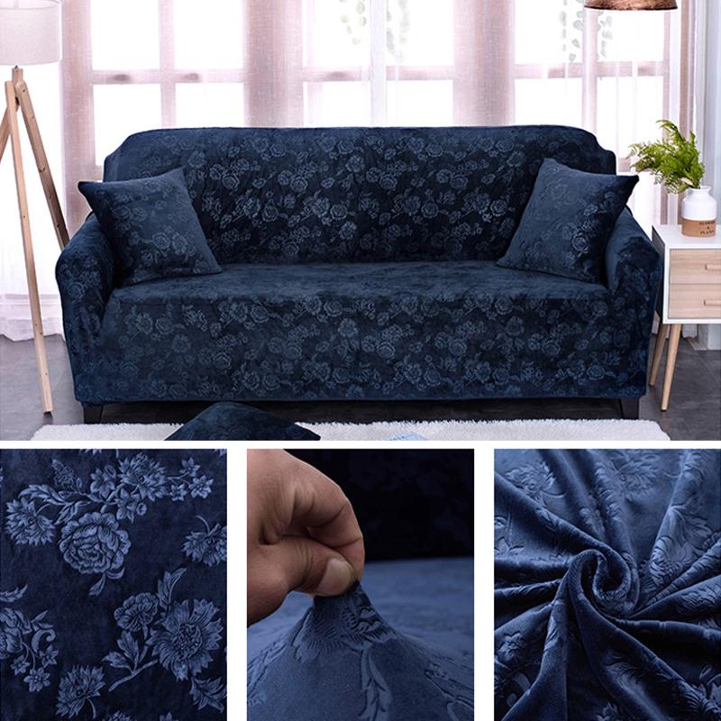 Chair Covers Elastic Embossed Sofa Cover For Home Living Room Crystal Velvet Stretch Slipcover Anti-Slip Sectional Corner Couch от DHgate WW