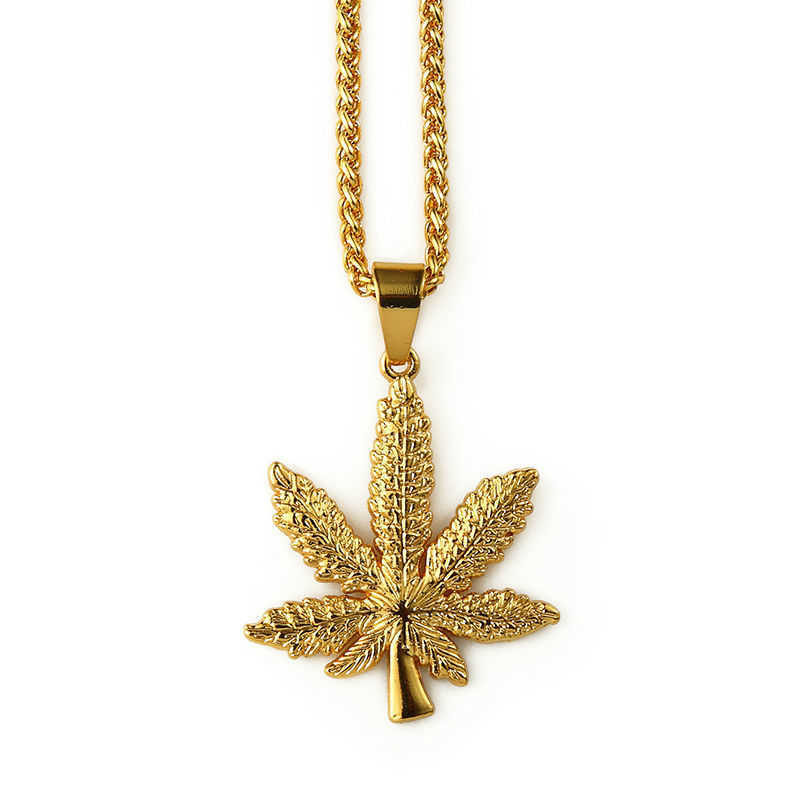Wholesale Man Gold Cannabiss Small Herb Charm Necklace Pendant Necklace Hip Hop Fashion Jewelry Collares Men Women X0707
Wholesale Man Gold Cannabiss Small Herb Charm Necklace Pendant Necklace Hip Hop Fashion Jewelry Collares Men Women X0707
