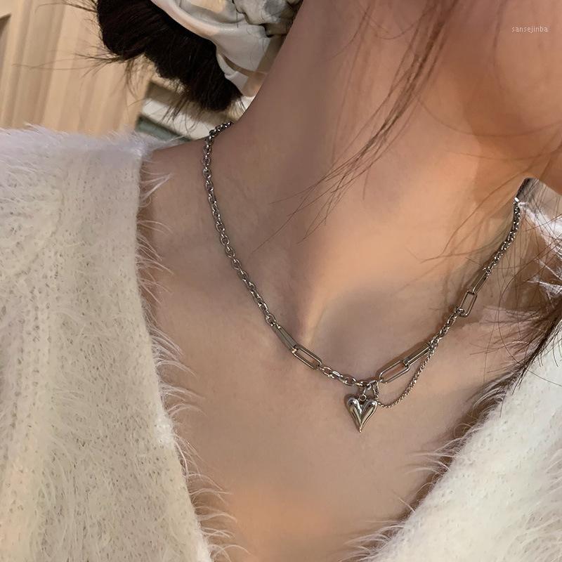 Pendant Necklaces COWBREAD Simple Peach Heart Necklace For Women Short Choker Clavicle Chain Titanium Steel Women's Jewelry
Pendant Necklaces COWBREAD Simple Peach Heart Necklace For Women Short Choker Clavicle Chain Titanium Steel Women's Jewelry