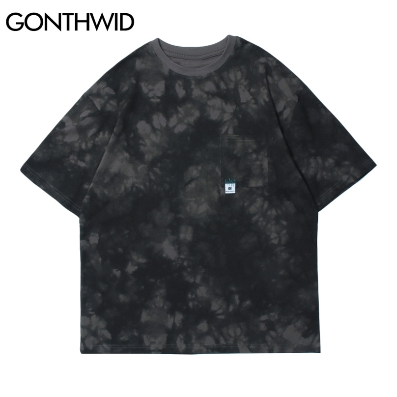 Short Sleeve Tees Tops Streetwear Hip Hop Men Summer Tie Dye Front Pocket Tshirts Cotton Casual Harajuku Loose T-Shirts 210602, Black
Short Sleeve Tees Tops Streetwear Hip Hop Men Summer Tie Dye Front Pocket Tshirts Cotton Casual Harajuku Loose T-Shirts 210602, Black