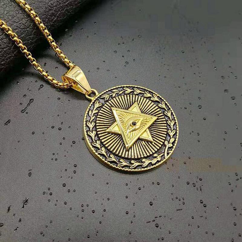 Hip Hop Stainless Steel Illuminati Eye Annuit Cceptis Novus Ordo Seclorum Masonic Pendant Necklaces For Men Rapper Jewelry
Hip Hop Stainless Steel Illuminati Eye Annuit Cceptis Novus Ordo Seclorum Masonic Pendant Necklaces For Men Rapper Jewelry
