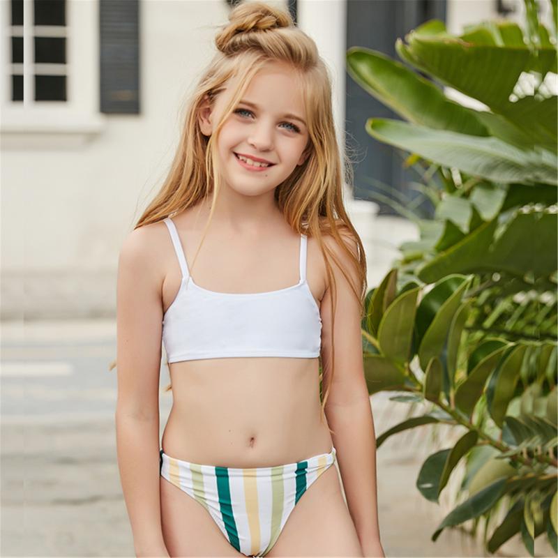 Women's Swimwear 2pcs Toddler Baby Girls Swimsuits Set Children Tube Top Multicolor Stripe Sling Bikini Beachwear Cute Bathing 2021, Green
Women's Swimwear 2pcs Toddler Baby Girls Swimsuits Set Children Tube Top Multicolor Stripe Sling Bikini Beachwear Cute Bathing 2021, Green