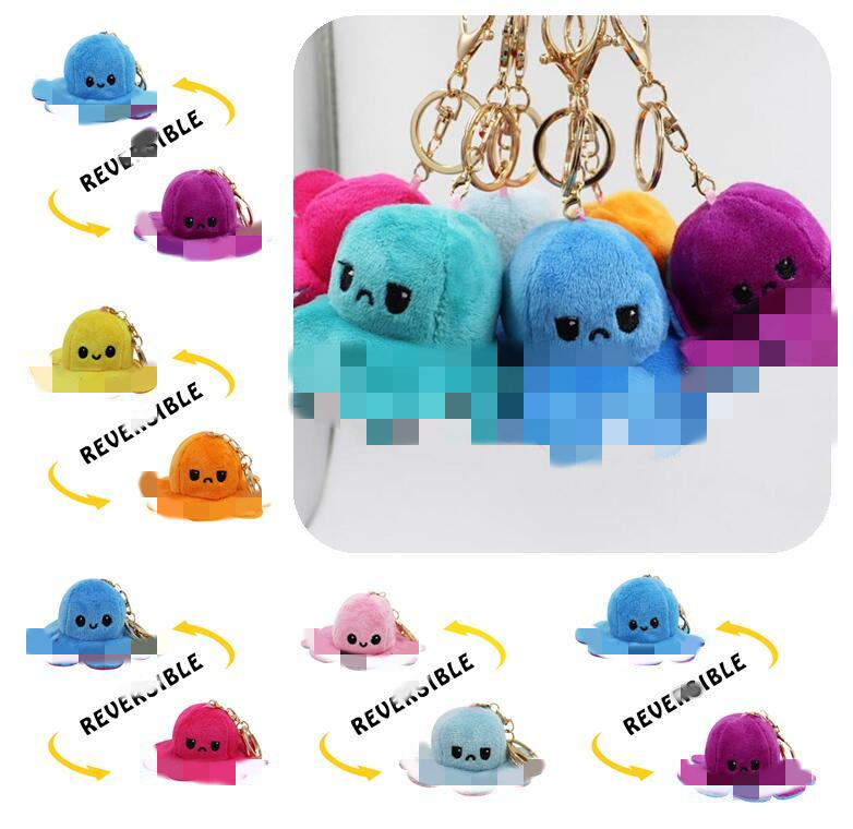 Fashion Rever sible Flip Octopus Keychain Metal Key Ring Collectable Plush Doll Toys Bag Animal Pendants Double-Sided Emotion Toy Cute Keyring Ornment, Silver
Fashion Rever sible Flip Octopus Keychain Metal Key Ring Collectable Plush Doll Toys Bag Animal Pendants Double-Sided Emotion Toy Cute Keyring Ornment, Silver