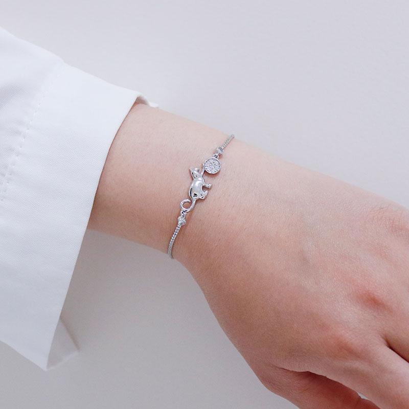 Link, Chain Women's Hand Bracelets Cat And Ball Charm On For Women Friends Box Jewelry Gift 2021