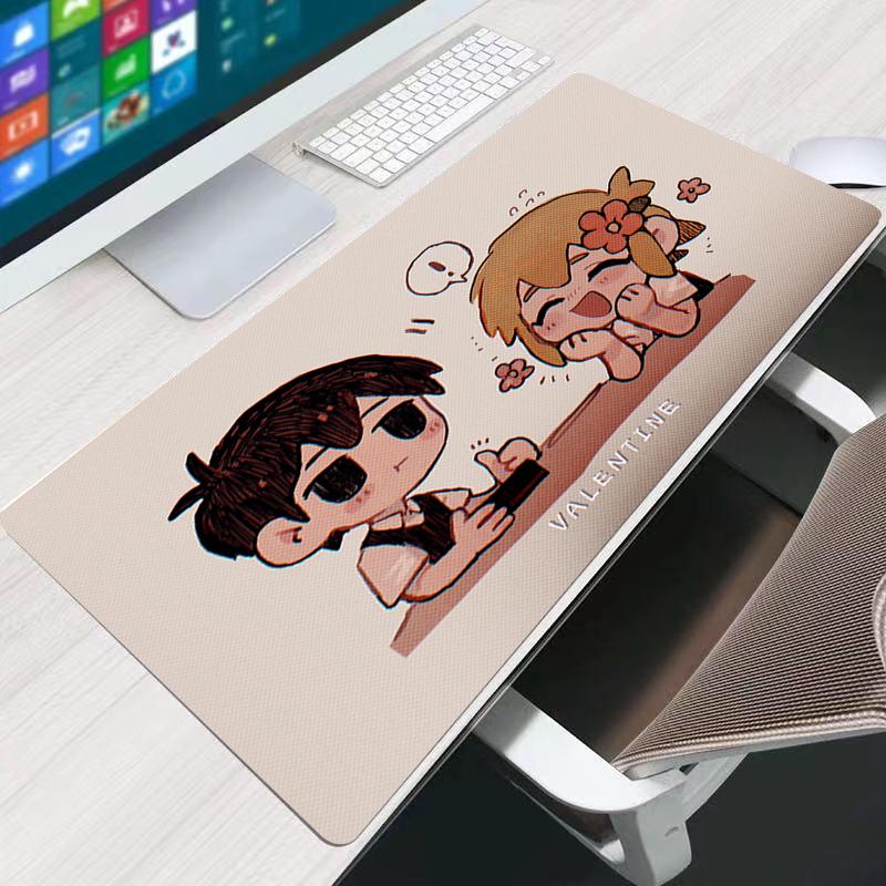 Mouse Pads & Wrist Rests Video Game OMORI Large Pad Persian Carpet Laptop Pc Gamer Keyboard Mousepad Edge White Tassel Rubber Table Mat For