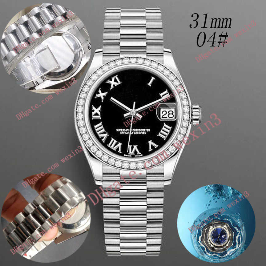 Woman diamond watch Ladies watches roman numerals 31mm roman dial presidential band montre de luxe 2813 Automatic Steel swimming Waterproof Wristwatches, 17
Woman diamond watch Ladies watches roman numerals 31mm roman dial presidential band montre de luxe 2813 Automatic Steel swimming Waterproof Wristwatches, 17