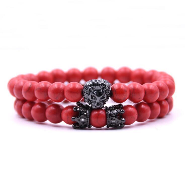 2021 bead Charm bracelet buddha bracelets paracord natural stone lion bracelet men pulseras hombre bracciali uomo mens bracelets GC149