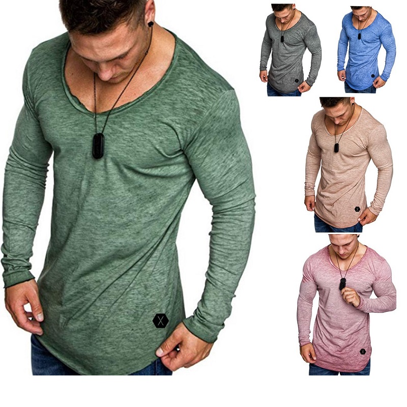 2021 summer European and American slim casual hedging stitching long-sleeved V-neck bottoming T-shirt youth popular men's top, White;black
2021 summer European and American slim casual hedging stitching long-sleeved V-neck bottoming T-shirt youth popular men's top, White;black