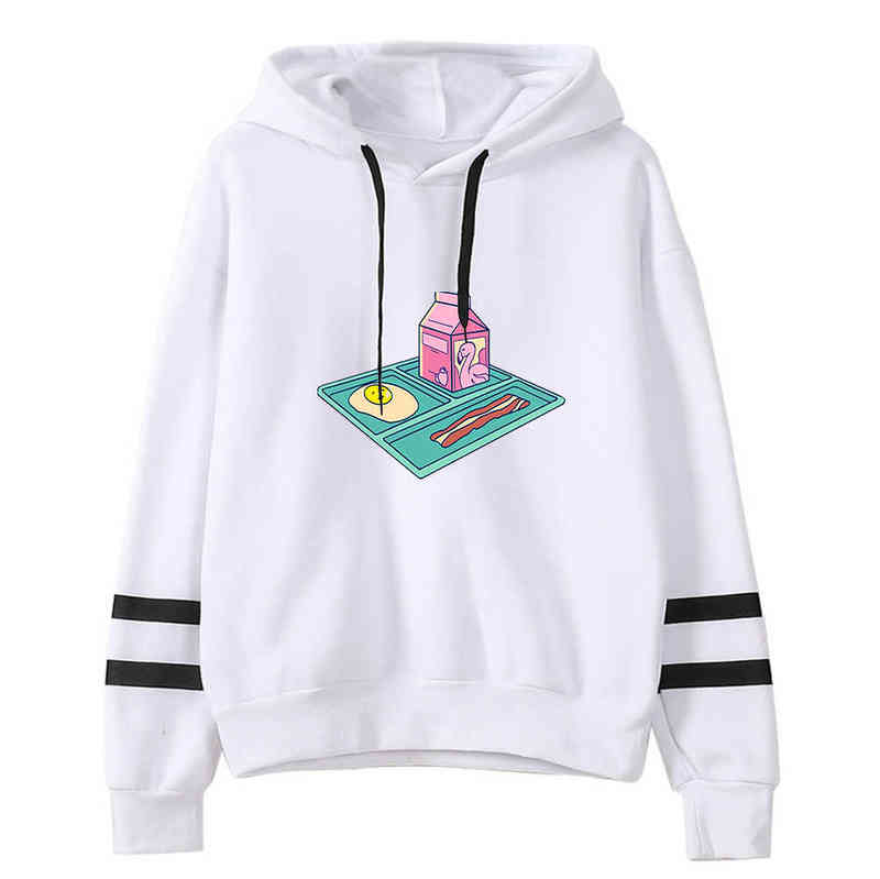2021 Flim Flam Flamingo Merch Strawberry Milk Box Hoodie Sweatshirts stylish Autumn Winter Letter Hooded Pullovers Print Hoodie G1208