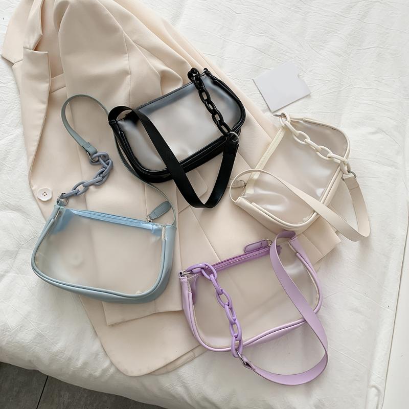 Fashion Women's Shoulder Bag PVC Transparent Chain Underarm Bags Casual Ladies Shopper Zipper Small Purse And Handbag Cross Body, Blue
Fashion Women's Shoulder Bag PVC Transparent Chain Underarm Bags Casual Ladies Shopper Zipper Small Purse And Handbag Cross Body, Blue