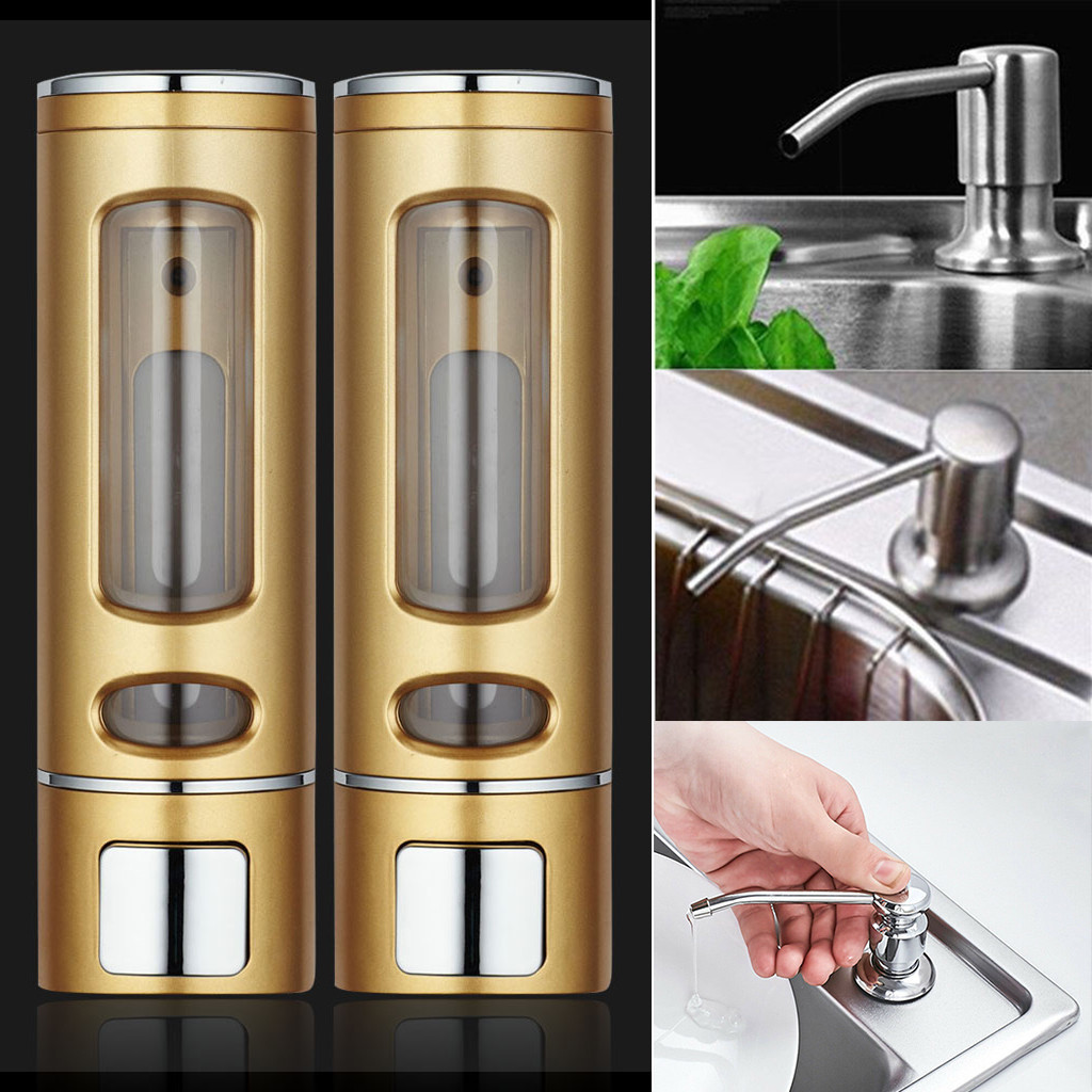 400ml single soap dispenser wall-mounting shower shampoo dispenser liquid vessel soap accessories to bathroom