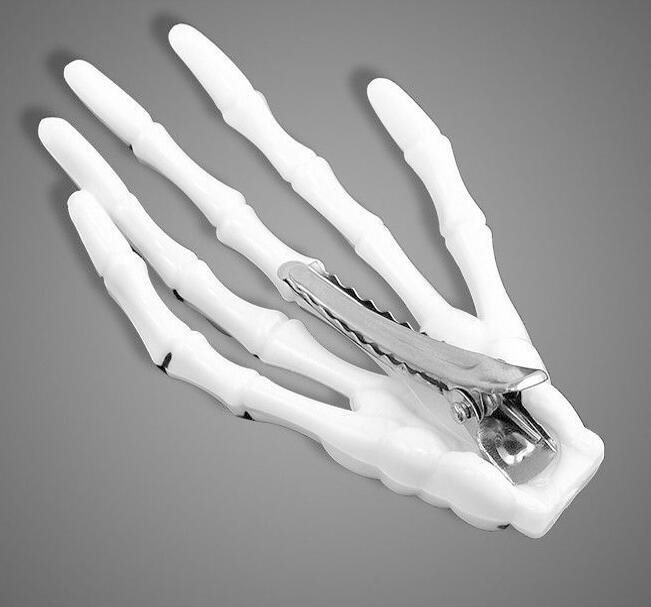 New Skull Hand Bone Hairpin Gripper Ghost Skeleton Hair Clips Hairclips Bone Claw Hair Accessories GC466