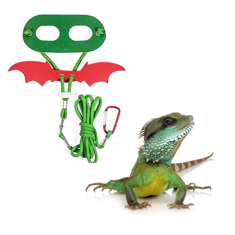 Pet Lguana Adjustable Wing Style Little Hagedis Reptile Harnas Climbing Touw Belt Draak Harnas Leash