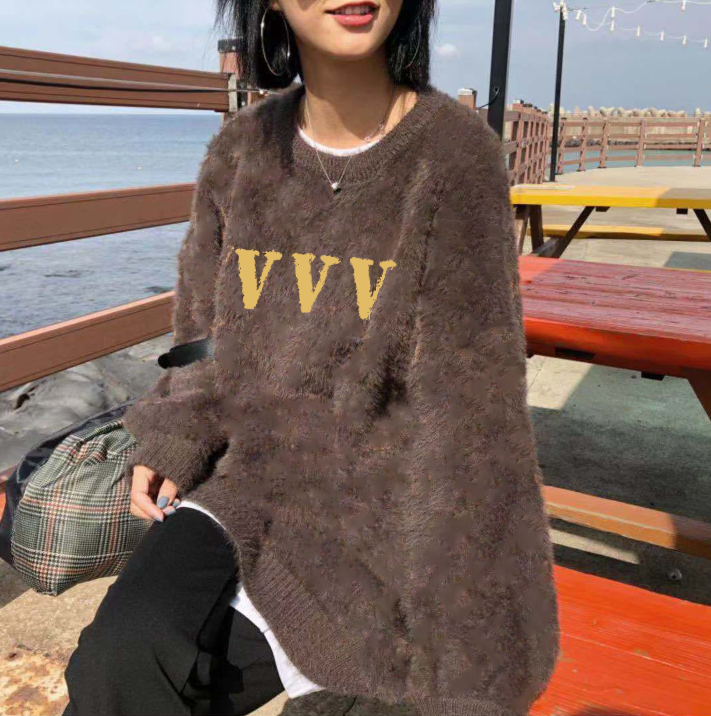 21SS brand woolen Loose women's sweaters high quality new winter Women sweater coat round neck girl's Wool, Brown
21SS brand woolen Loose women's sweaters high quality new winter Women sweater coat round neck girl's Wool, Brown