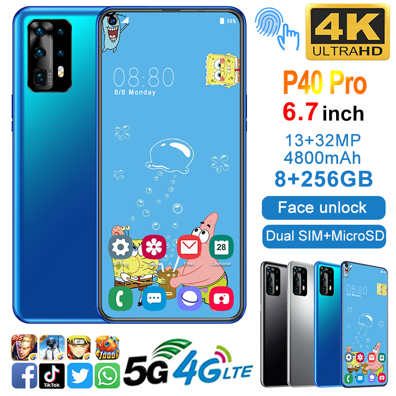p40pro 6 7inch fullscreen smart phone dual sim cardtf card 13mp 32mp camera 8gb 256gb support facial fingerprint recognition highperformance
p40pro 6 7inch fullscreen smart phone dual sim cardtf card 13mp 32mp camera 8gb 256gb support facial fingerprint recognition highperformance