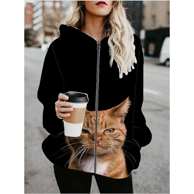 Wolf 3D printing Zipper Hoodied& Sweatshirts Jacket Sports Fall & Winter Regular Coat Loose Active Streetwear Long Sleeve Print Going Out, Black
Wolf 3D printing Zipper Hoodied& Sweatshirts Jacket Sports Fall & Winter Regular Coat Loose Active Streetwear Long Sleeve Print Going Out, Black