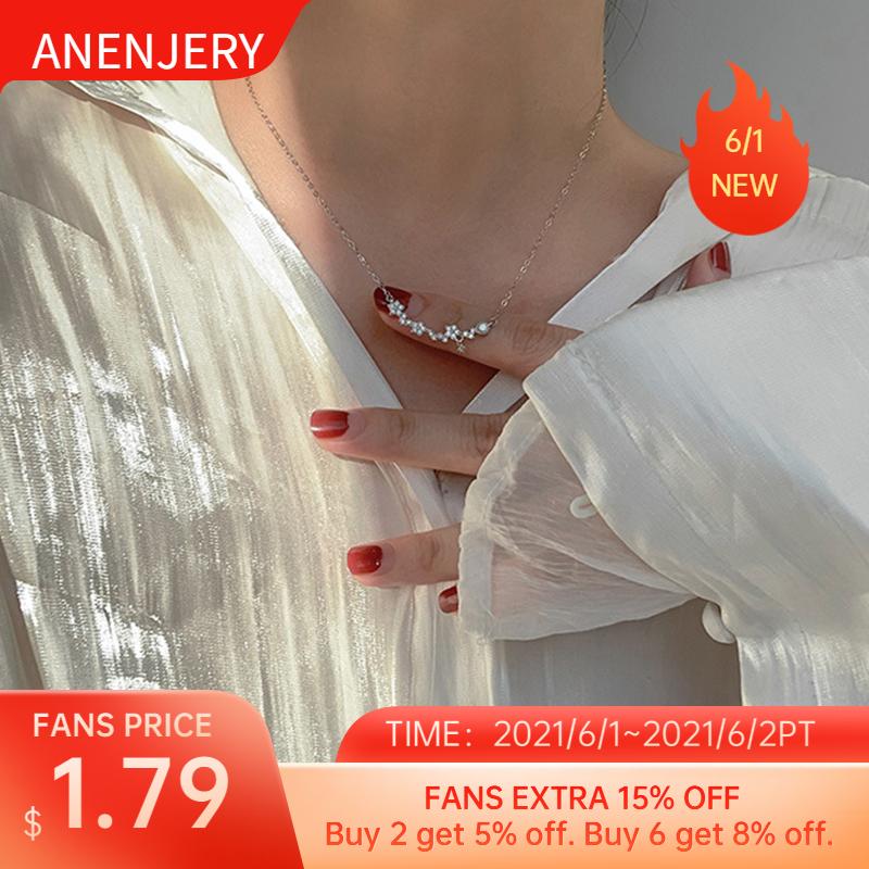 Chains ANENJERY 925 Sterling Silver Shiny Zircon Star Arc Necklaces For Women Exquisite Clavicle Chain Light Luxury Jewelry Gift
Chains ANENJERY 925 Sterling Silver Shiny Zircon Star Arc Necklaces For Women Exquisite Clavicle Chain Light Luxury Jewelry Gift