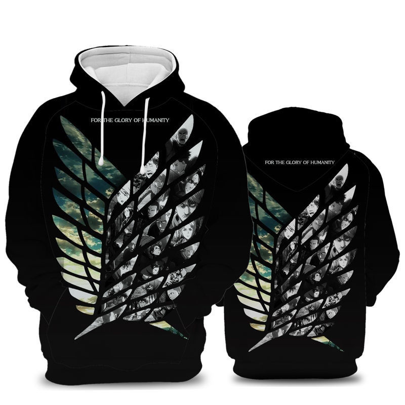 Attack on Titan Hoodie Anime Print Pullover Oversized Sweatshirt Men's and Women's Casual Loose Top Color Hot 2021, Black
Attack on Titan Hoodie Anime Print Pullover Oversized Sweatshirt Men's and Women's Casual Loose Top Color Hot 2021, Black