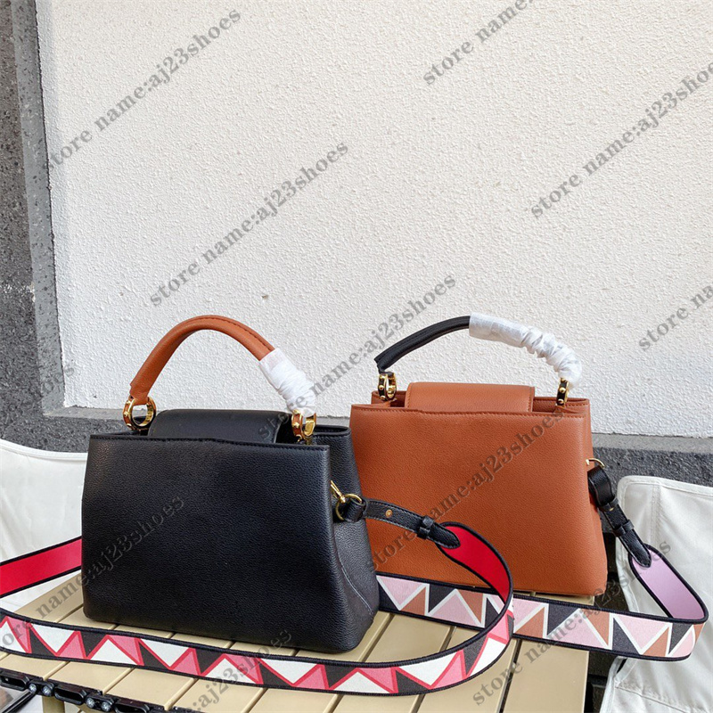 Capucines BB Shoulder Bags triangles design colorful strap flap crossbody designers Womens Handbags M59266, 01
Capucines BB Shoulder Bags triangles design colorful strap flap crossbody designers Womens Handbags M59266, 01