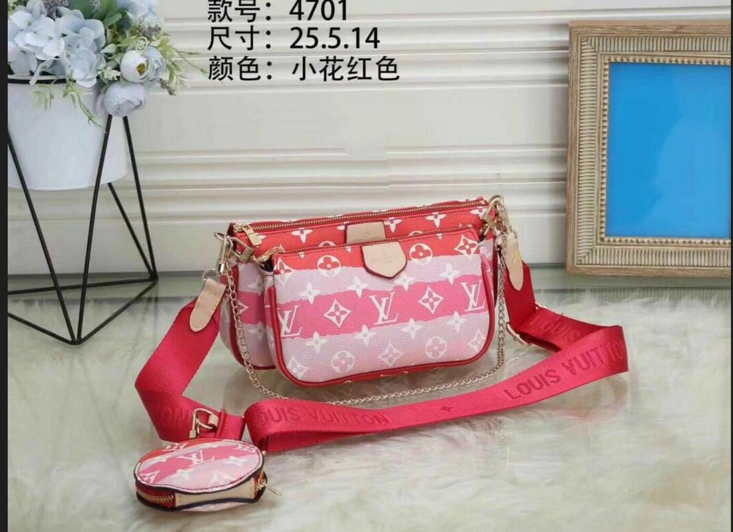 LV Louis bag Vitton 3 Piece Set MULTI POCHETTE ACCESSORIES Bags Women Leather Handbags Luxury Evening Shoulder Bag, Red;black
LV Louis bag Vitton 3 Piece Set MULTI POCHETTE ACCESSORIES Bags Women Leather Handbags Luxury Evening Shoulder Bag, Red;black